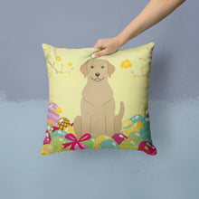 Load image into Gallery viewer, Easter Eggs Yellow Labrador Throw Pillow - 14x14 Decorative Pillow – Art for Your Home &amp; Patio BB6055PW1414