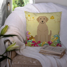 Load image into Gallery viewer, Easter Eggs Yellow Labrador Throw Pillow - 14x14 Decorative Pillow – Art for Your Home &amp; Patio BB6055PW1414