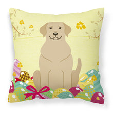 Load image into Gallery viewer, Easter Eggs Yellow Labrador Fabric Decorative Pillow BB6055PW1818