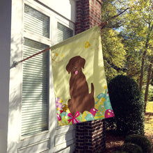 Load image into Gallery viewer, Easter Eggs Chocolate Labrador Flag Canvas House Size BB6056CHF