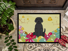 Load image into Gallery viewer, Easter Eggs Black Labrador Doormat - 24x36 Decorative Floor Mat – Indoor/Outdoor Rug with Artistic Flair BB6057JMAT