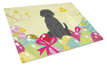 Load image into Gallery viewer, Easter Eggs Black Labrador Glass Cutting Boards – Durable, Decorative Kitchen Art Large BB6057LCB