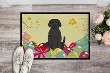 Load image into Gallery viewer, Easter Eggs Black Labrador Doormat - 18x27 Decorative Floor Mat – Indoor/Outdoor Rug with Artistic Flair BB6057MAT