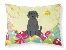 Load image into Gallery viewer, Easter Eggs Black Labrador Fabric Standard Pillowcase – Artistic Decorative Front, White Back BB6057PILLOWCASE