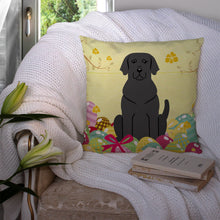 Load image into Gallery viewer, Easter Eggs Black Labrador Throw Pillow - 14x14 Decorative Pillow – Art for Your Home &amp; Patio BB6057PW1414