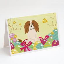 Load image into Gallery viewer, Easter Eggs Cavalier Spaniel Greeting Cards -  Blank Note Cards – 8-Pack of Artist-Designed Cards with Envelopes