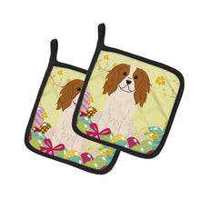 Load image into Gallery viewer, Easter Eggs Cavalier Spaniel Pot Holders - Set of 2 - Heat-Resistant Kitchen Essentials BB6058PTHD