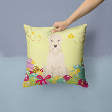 Load image into Gallery viewer, Easter Eggs Soft Coated Wheaten Terrier Throw Pillow - 14x14 Decorative Pillow – Art for Your Home &amp; Patio BB6061PW1414