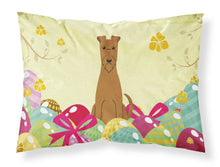 Load image into Gallery viewer, Easter Eggs Irish Terrier Fabric Standard Pillowcase – Artistic Decorative Front, White Back BB6062PILLOWCASE