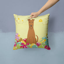 Load image into Gallery viewer, Easter Eggs Irish Terrier Throw Pillow - 14x14 Decorative Pillow – Art for Your Home &amp; Patio BB6062PW1414