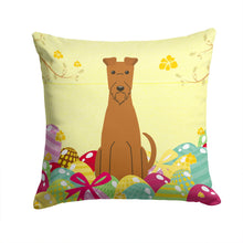 Load image into Gallery viewer, Easter Eggs Irish Terrier Throw Pillow - 14x14 Decorative Pillow – Art for Your Home &amp; Patio BB6062PW1414