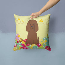 Load image into Gallery viewer, Easter Eggs Irish Water Spaniel Throw Pillow - 14x14 Decorative Pillow – Art for Your Home &amp; Patio BB6063PW1414