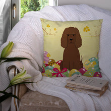 Load image into Gallery viewer, Easter Eggs Irish Water Spaniel Throw Pillow - 14x14 Decorative Pillow – Art for Your Home &amp; Patio BB6063PW1414