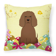 Load image into Gallery viewer, Easter Eggs Irish Water Spaniel Fabric Decorative Pillow BB6063PW1818