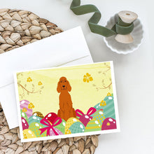 Load image into Gallery viewer, Easter Eggs Irish Setter Greeting Cards -  Blank Note Cards – 8-Pack of Artist-Designed Cards with Envelopes