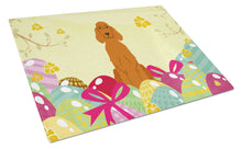 Load image into Gallery viewer, Easter Eggs Irish Setter Glass Cutting Boards – Durable, Decorative Kitchen Art Large BB6064LCB
