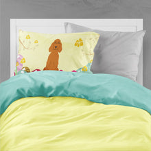 Load image into Gallery viewer, Easter Eggs Irish Setter Fabric Standard Pillowcase – Artistic Decorative Front, White Back BB6064PILLOWCASE