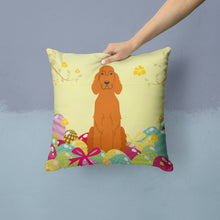 Load image into Gallery viewer, Easter Eggs Irish Setter Throw Pillow - 14x14 Decorative Pillow – Art for Your Home &amp; Patio BB6064PW1414