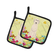 Load image into Gallery viewer, Easter Eggs Irish Wolfhound Pot Holders - Set of 2 - Heat-Resistant Kitchen Essentials BB6065PTHD