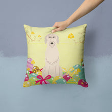 Load image into Gallery viewer, Easter Eggs Irish Wolfhound Throw Pillow - 14x14 Decorative Pillow – Art for Your Home &amp; Patio BB6065PW1414