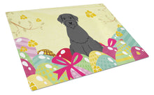 Load image into Gallery viewer, Easter Eggs Giant Schnauzer Glass Cutting Boards – Durable, Decorative Kitchen Art Large BB6066LCB