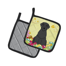 Load image into Gallery viewer, Easter Eggs Giant Schnauzer Pot Holders - Set of 2 - Heat-Resistant Kitchen Essentials BB6066PTHD