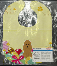 Load image into Gallery viewer, Easter Eggs Poodle Tan Baby Bib BB6069BIB