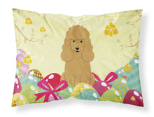 Load image into Gallery viewer, Easter Eggs Poodle Tan Fabric Standard Pillowcase – Artistic Decorative Front, White Back BB6069PILLOWCASE