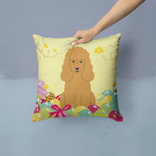 Load image into Gallery viewer, Easter Eggs Poodle Tan Throw Pillow - 14x14 Decorative Pillow – Art for Your Home &amp; Patio BB6069PW1414