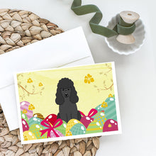 Load image into Gallery viewer, Easter Eggs Poodle Black Greeting Cards -  Blank Note Cards – 8-Pack of Artist-Designed Cards with Envelopes