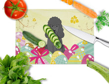 Load image into Gallery viewer, Easter Eggs Poodle Black Glass Cutting Boards – Durable, Decorative Kitchen Art Large BB6071LCB