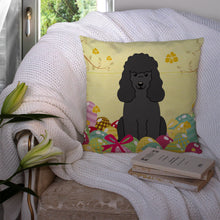 Load image into Gallery viewer, Easter Eggs Poodle Black Throw Pillow - 14x14 Decorative Pillow – Art for Your Home &amp; Patio BB6071PW1414
