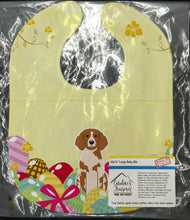 Load image into Gallery viewer, Easter Eggs Brittany Spaniel Baby Bib BB6072BIB