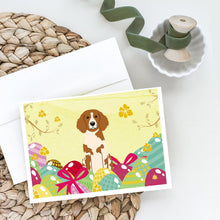 Load image into Gallery viewer, Easter Eggs Brittany Spaniel Greeting Cards -  Blank Note Cards – 8-Pack of Artist-Designed Cards with Envelopes