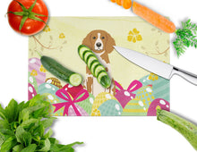 Load image into Gallery viewer, Easter Eggs Brittany Spaniel Glass Cutting Boards – Durable, Decorative Kitchen Art Large BB6072LCB