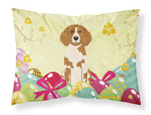 Load image into Gallery viewer, Easter Eggs Brittany Spaniel Fabric Standard Pillowcase – Artistic Decorative Front, White Back BB6072PILLOWCASE