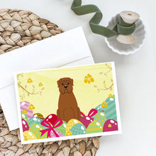 Load image into Gallery viewer, Easter Eggs Dogue de Bourdeaux Greeting Cards -  Blank Note Cards – 8-Pack of Artist-Designed Cards with Envelopes