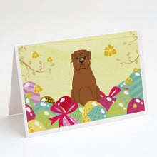 Load image into Gallery viewer, Easter Eggs Dogue de Bourdeaux Greeting Cards -  Blank Note Cards – 8-Pack of Artist-Designed Cards with Envelopes
