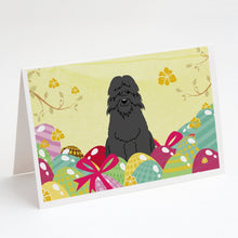 Load image into Gallery viewer, Easter Eggs Bouvier des Flandres Greeting Cards -  Blank Note Cards – 8-Pack of Artist-Designed Cards with Envelopes