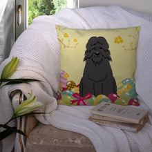 Load image into Gallery viewer, Easter Eggs Bouvier des Flandres Throw Pillow - 14x14 Decorative Pillow – Art for Your Home &amp; Patio BB6074PW1414
