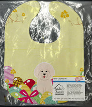 Load image into Gallery viewer, Easter Eggs Bichon Frise Baby Bib BB6075BIB