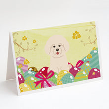 Load image into Gallery viewer, Easter Eggs Bichon Frise Greeting Cards -  Blank Note Cards – 8-Pack of Artist-Designed Cards with Envelopes