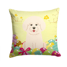 Load image into Gallery viewer, Easter Eggs Bichon Frise Throw Pillow - 14x14 Decorative Pillow – Art for Your Home &amp; Patio BB6075PW1414