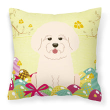 Load image into Gallery viewer, Easter Eggs Bichon Frise Fabric Decorative Pillow BB6075PW1818