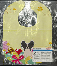 Load image into Gallery viewer, Easter Eggs Papillon Black White Baby Bib BB6076BIB
