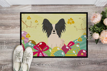 Load image into Gallery viewer, Easter Eggs Papillon Black White Doormat - 18x27 Decorative Floor Mat – Indoor/Outdoor Rug with Artistic Flair BB6076MAT