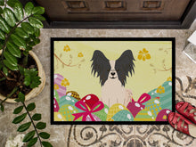 Load image into Gallery viewer, Easter Eggs Papillon Black White Doormat - 18x27 Decorative Floor Mat – Indoor/Outdoor Rug with Artistic Flair BB6076MAT
