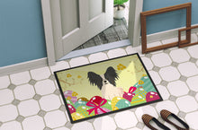 Load image into Gallery viewer, Easter Eggs Papillon Black White Doormat - 18x27 Decorative Floor Mat – Indoor/Outdoor Rug with Artistic Flair BB6076MAT