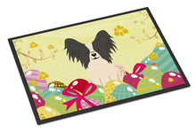 Load image into Gallery viewer, Easter Eggs Papillon Black White Doormat - 18x27 Decorative Floor Mat – Indoor/Outdoor Rug with Artistic Flair BB6076MAT