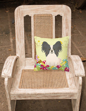 Load image into Gallery viewer, Easter Eggs Papillon Black White Fabric Decorative Pillow BB6076PW1818